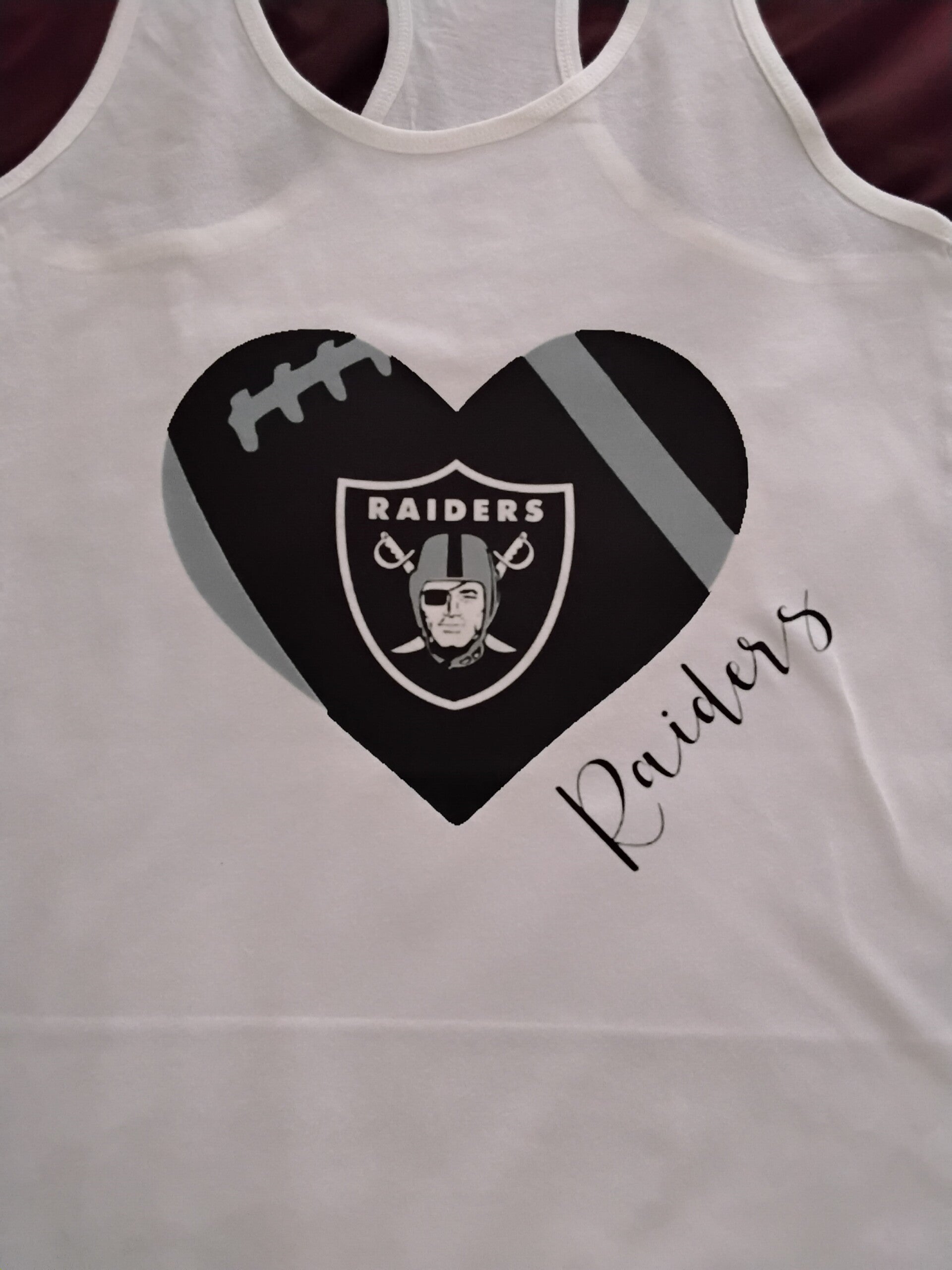 Raiders Heart Racer Back Tank