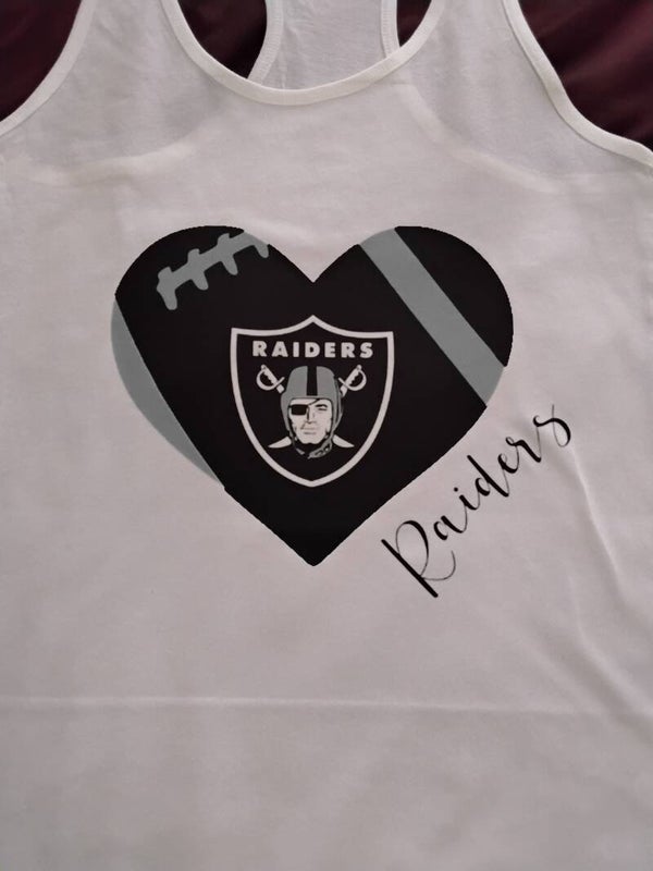 Raiders Heart Racer Back Tank