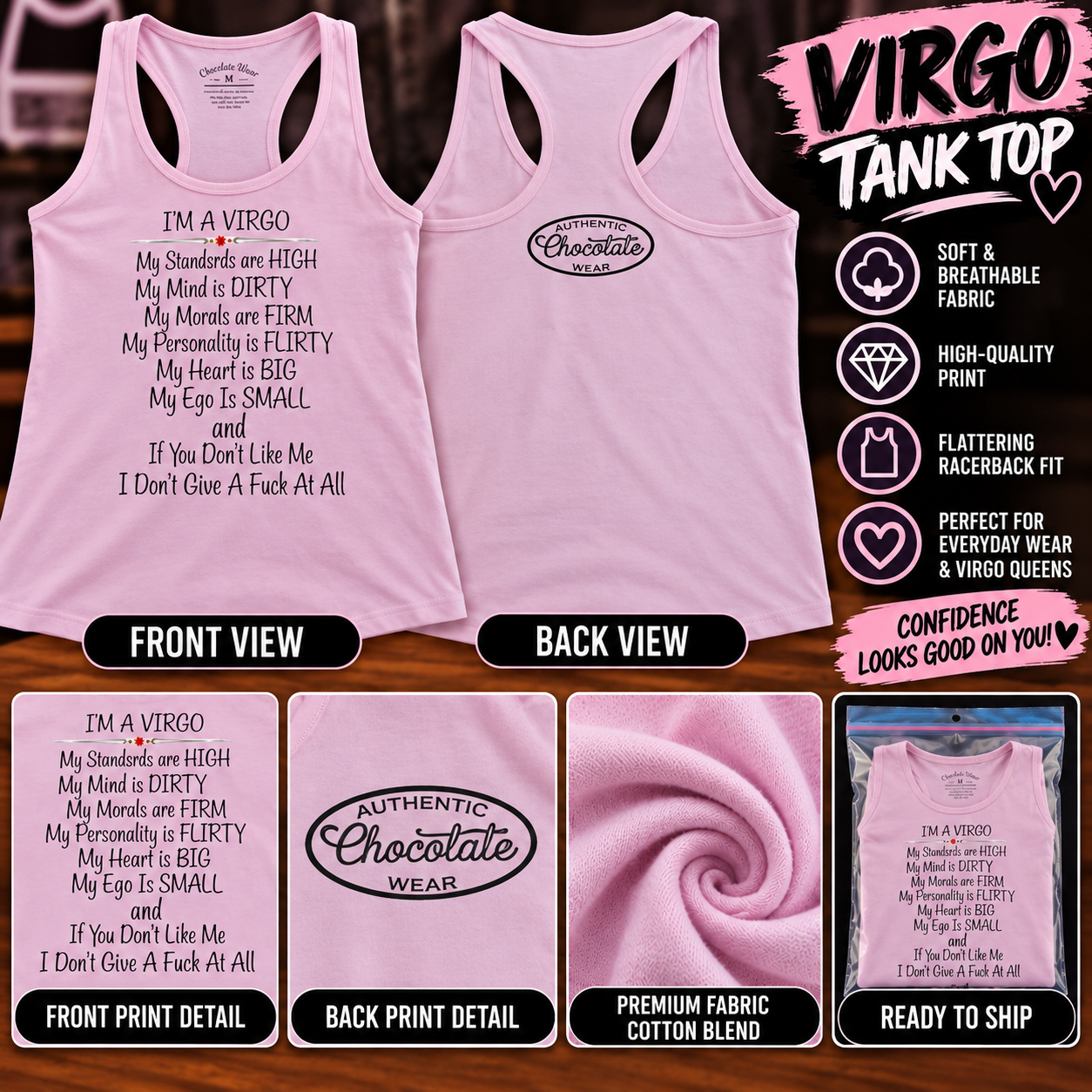 Virgo Racer Back Tank Top