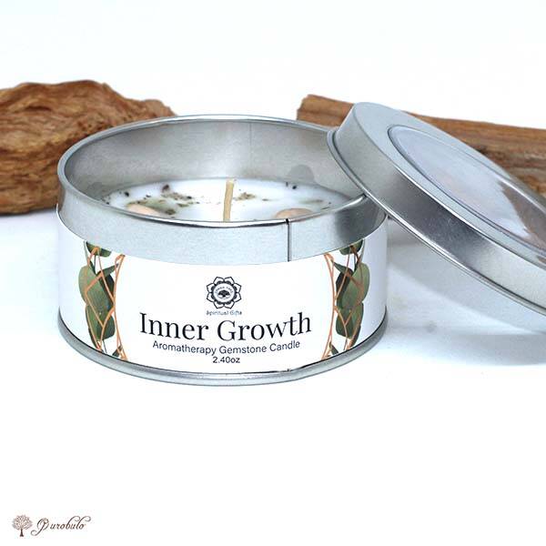 Green Tree Edelsteenkaars Innerlijke Groei Mint 70g