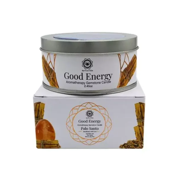 Green Tree Edelsteenkaars Goede Energie Palo Santo 70g