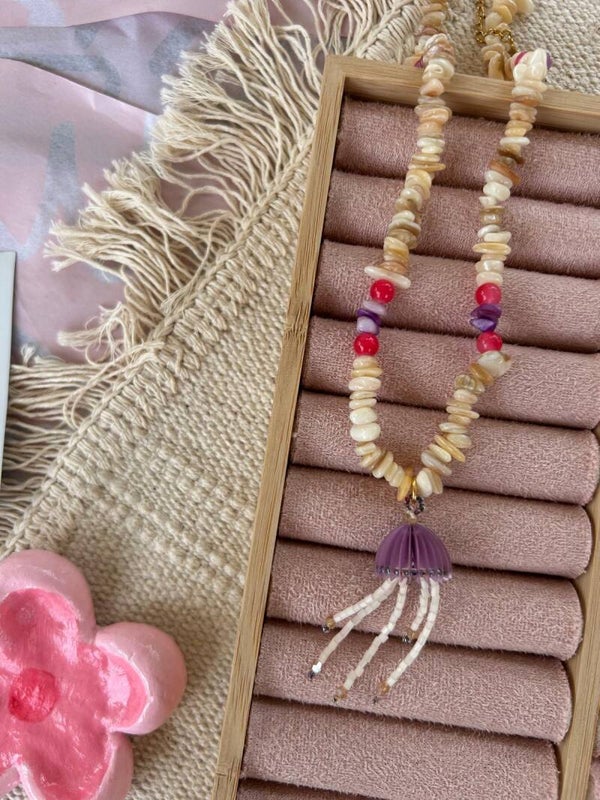 Bali kwal ketting K4 beige
