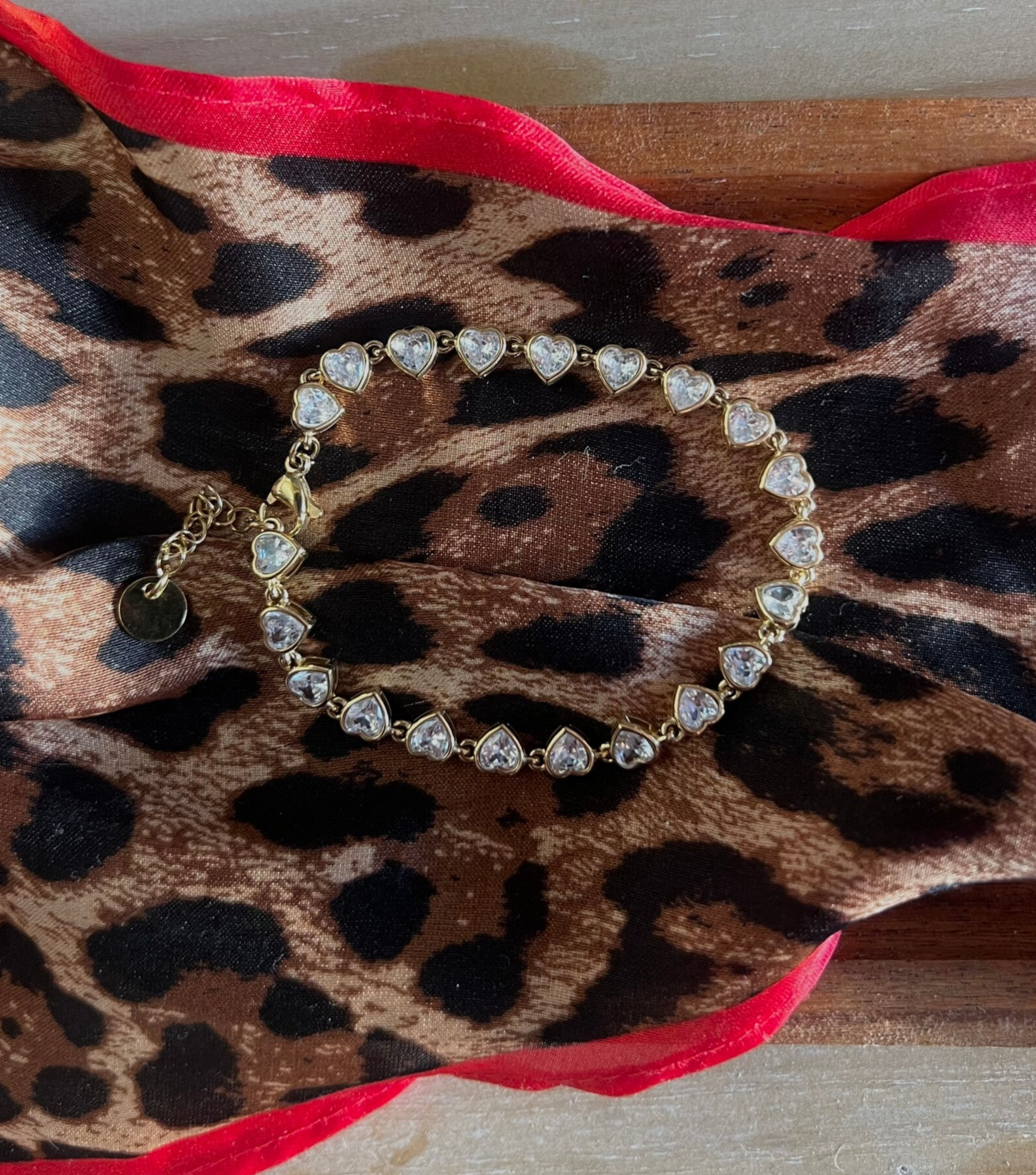 Hartjes stras armband A5 Goud