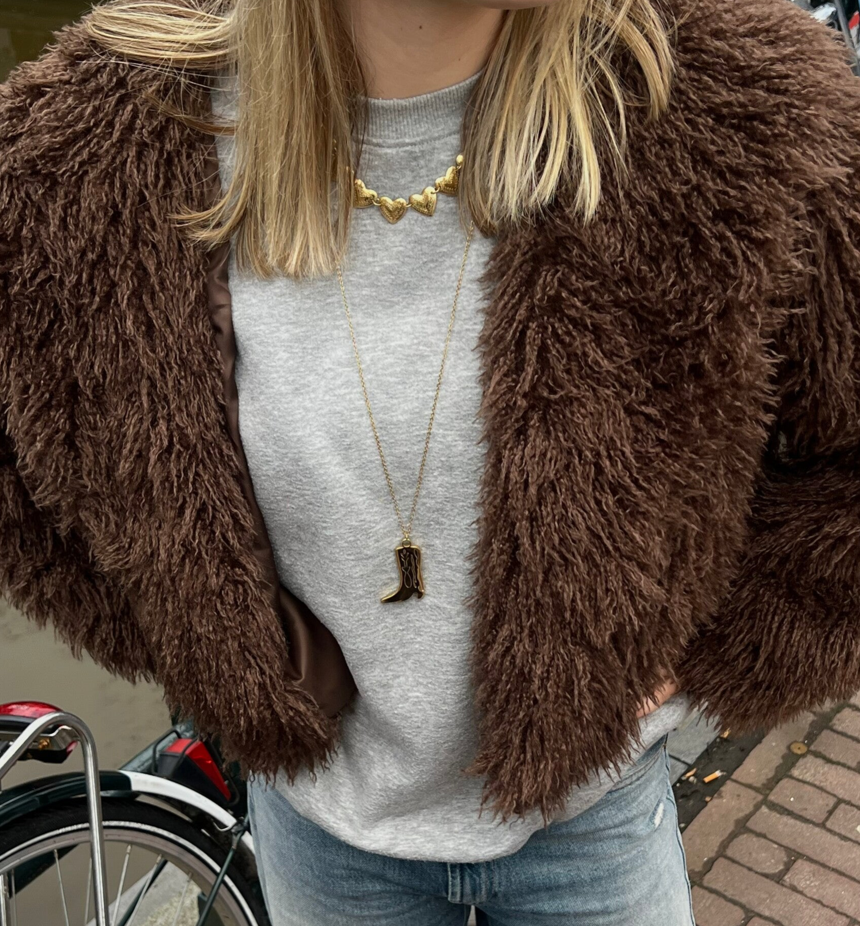Hartjes fatty ketting K10 Goud