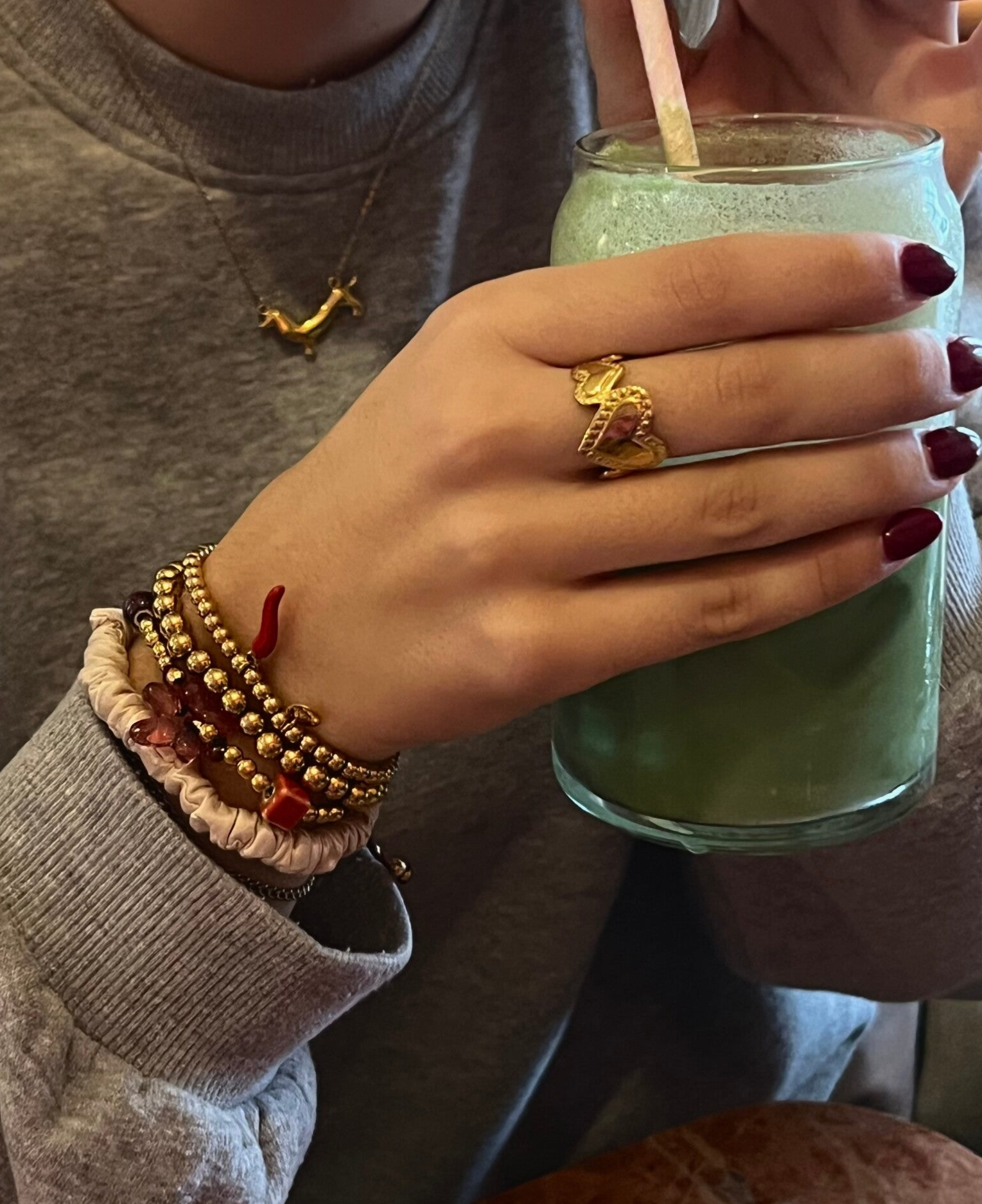 Beaded elastieken armbandjes A6 Goud