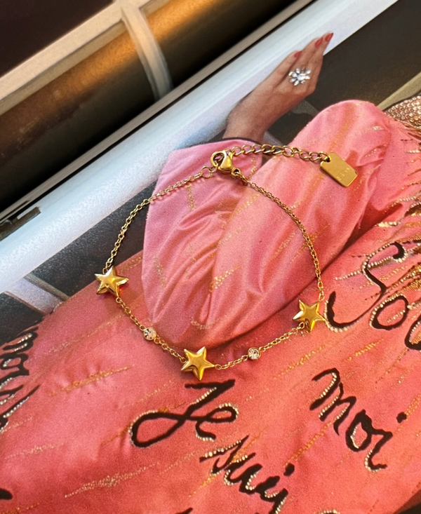 Subtiel armbandje met steentjes A10 Goud