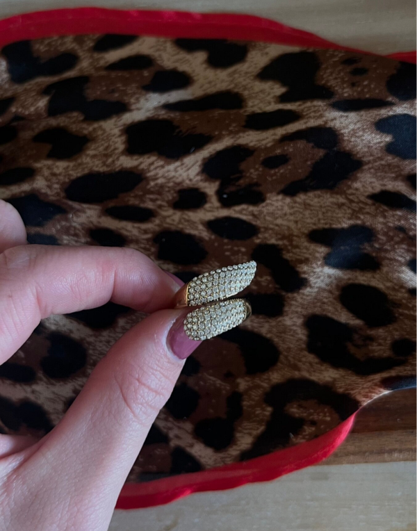 Wikkel ring met stras R22 Goud