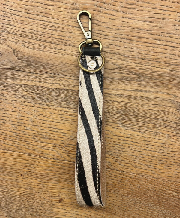 Decoratieve sleutelhanger Zebraprint