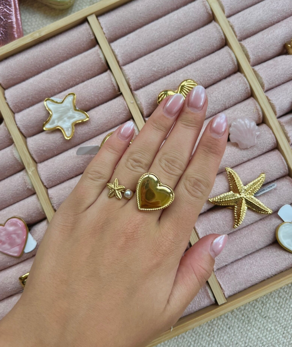 Basic hart ring R8 Goud