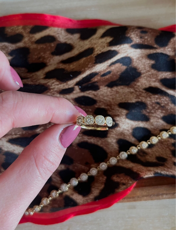 Klassieke ring met stras R26 Goud