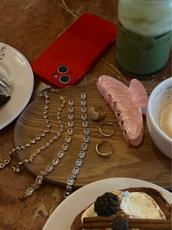 Hartjes stras armband A5 Zilver