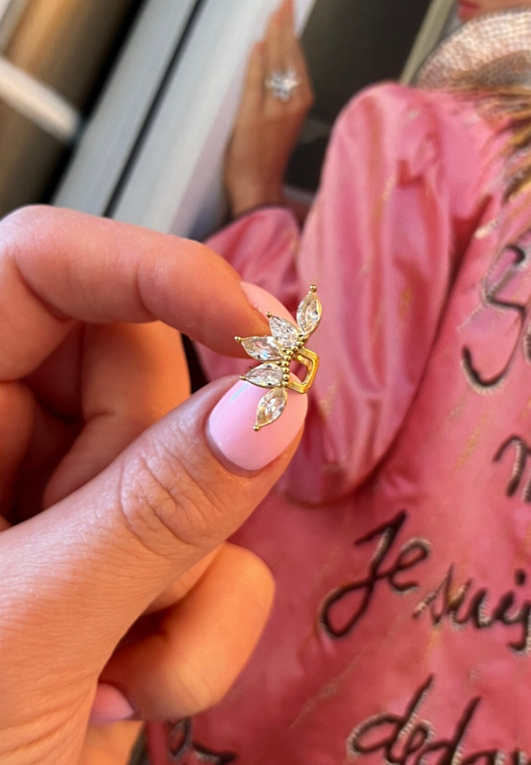 Ear cuff diamantje O31 Goud