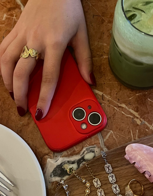 Brede hartjes ring R21 Goud