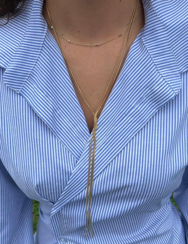 V-hals ketting chique K13 Goud