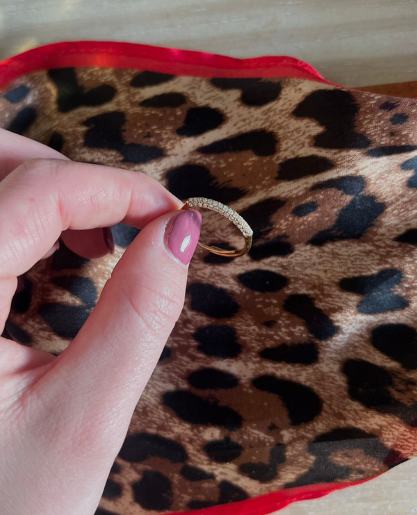 Basic ring met stras R24 Goud