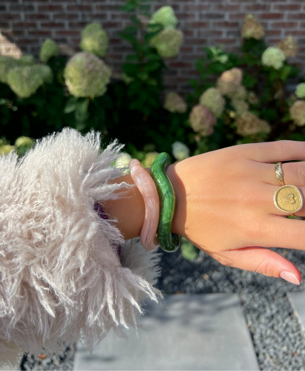 Acryl bangle donkergroen
