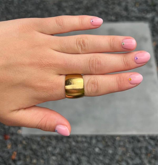 Brede classy ring R29 Goud
