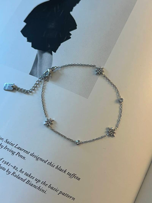 Subtiele armband met glitters A10 Zilver