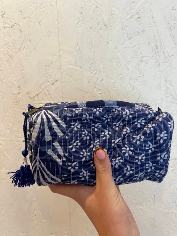 Beauty bag blauw