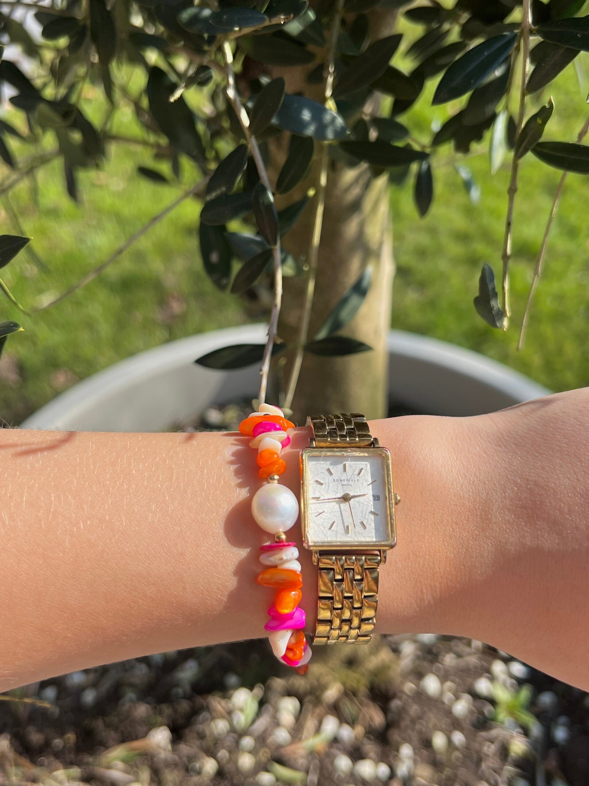 Bali armbandje A13 Roze Multikleur