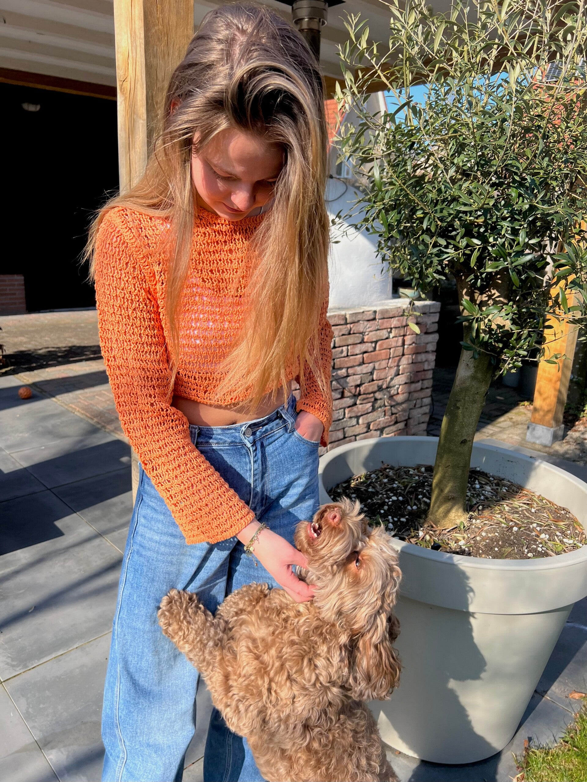 Oranje gaasjes top