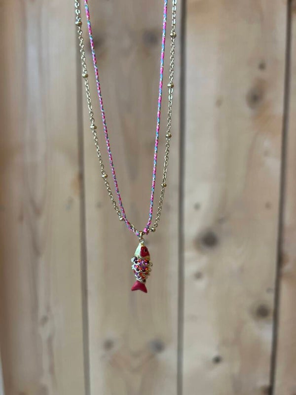 Colourful chique vis ketting