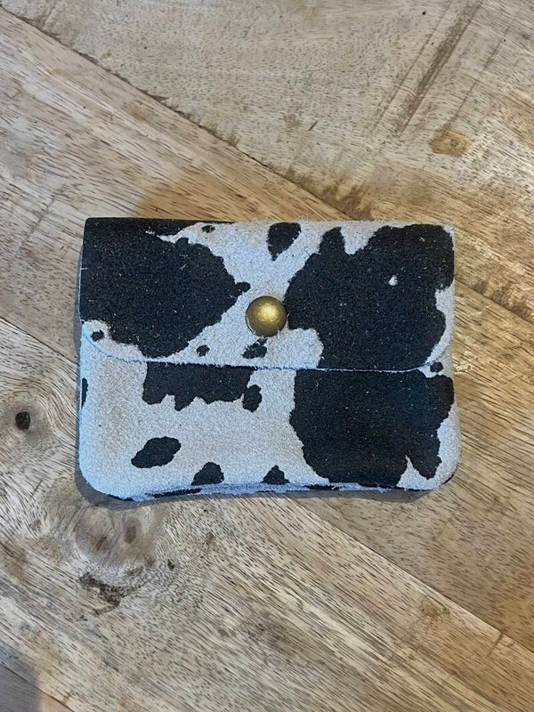 Mini portemonnee Koeienprint