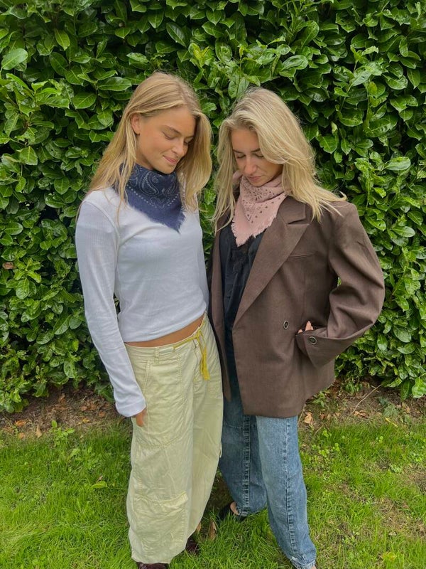 Wollen bandana sjaaltje Donkerblauw