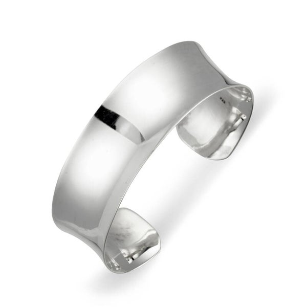 Silver Essentials Solid 20MM Cuff Bangle in Sterling Silver