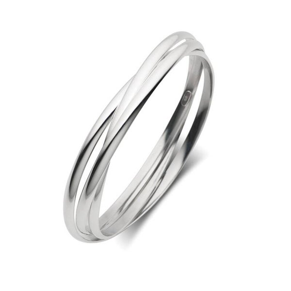 Silver Essentials Solid 3MM x 3 Bangles (Russian) in Sterling Silver
