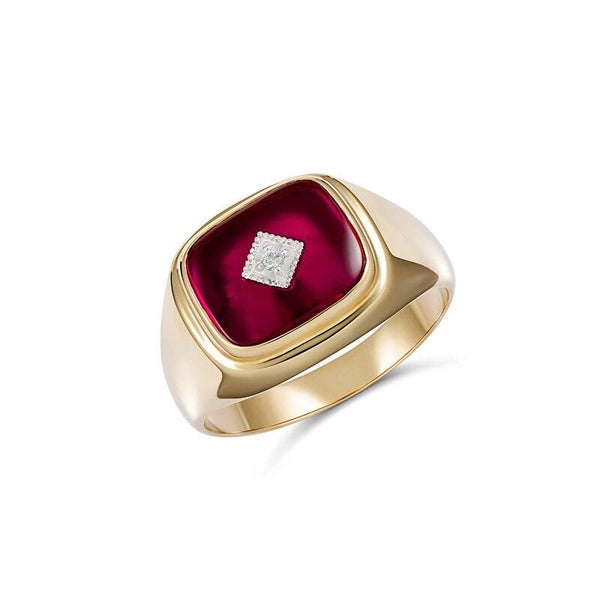 Ruby and Diamond Ring in 9ct Gold