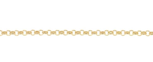 Solid Gold 2.4MM Round Belcher Link Chain in 9ct Yellow, Rose or White Gold 18-60CM