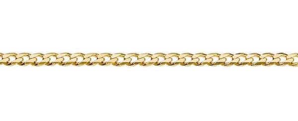 Solid Gold Diamond Cut 3.2MM Curb Chain in 9ct Yellow Gold 18-60CM