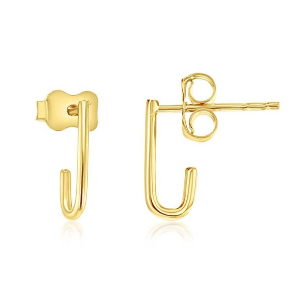 Wrap Bar Stud Earrings in 9ct Yellow Gold