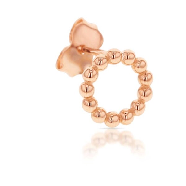 Beaded Stud Earrings in 9ct Rose Gold