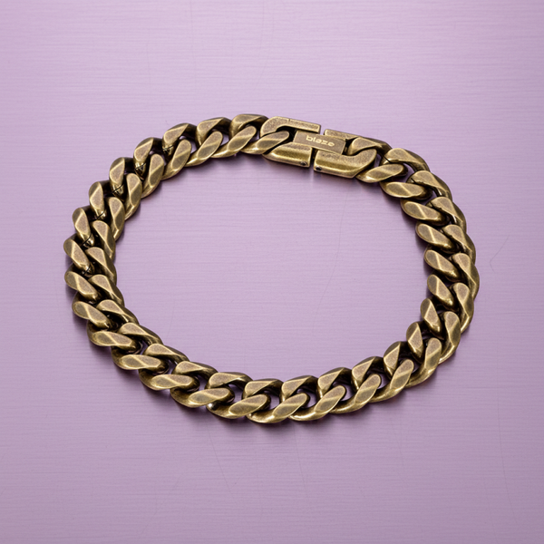 Blaze Stainless Steel 10MM Bronze Cuban Bracelet 22CM