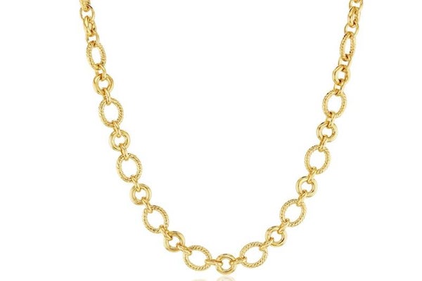 Solid Gold 11.1MM Fancy Mixed Link Chain in 9ct Yellow, White, Rose Gold or Sterling Silver 19-45CM