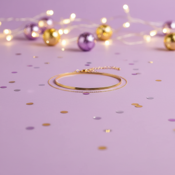 Waterproof 18K Gold Plated Anklet 27CM