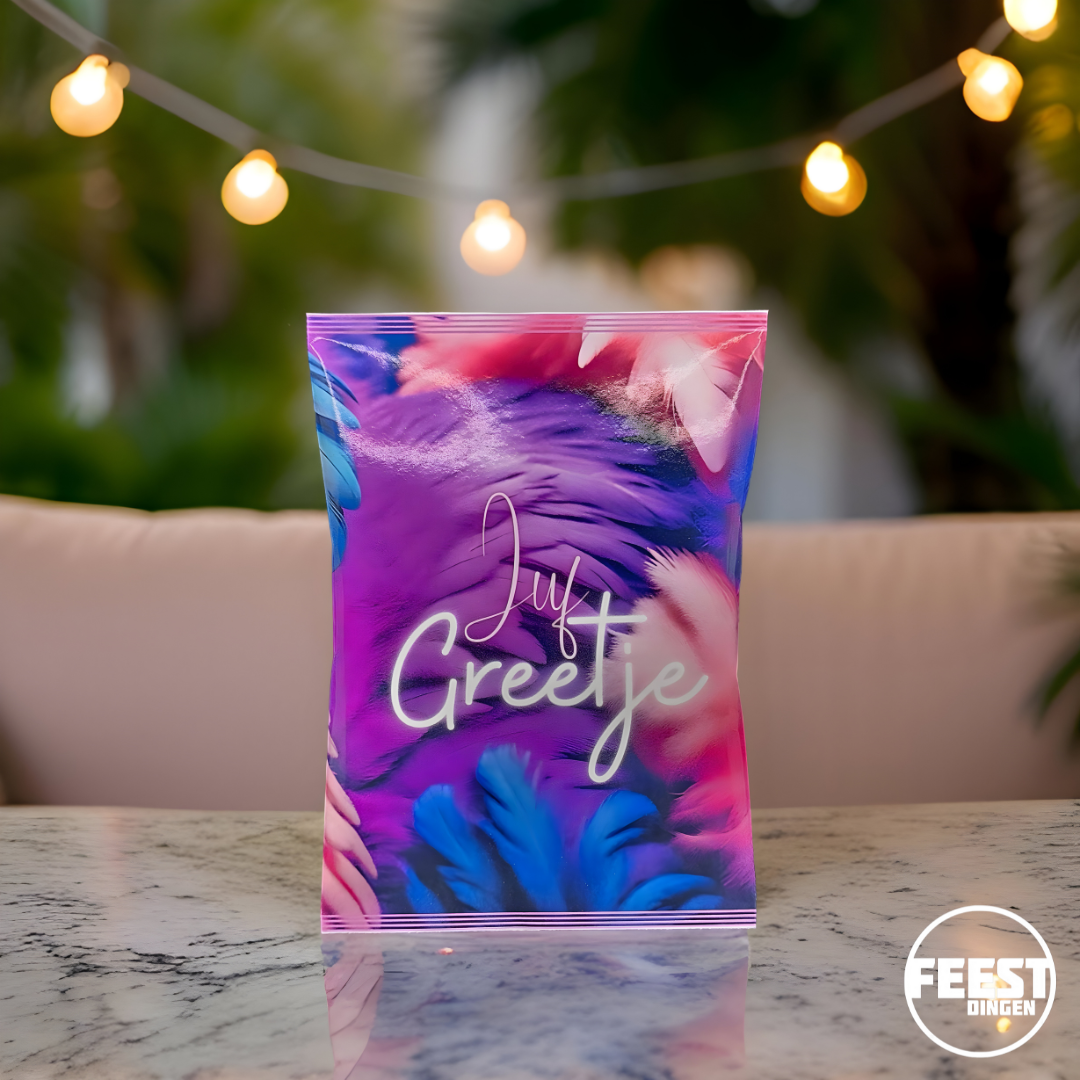 Kant & klaar - Koek/chocolaatjes zakjes - Purple Feathers