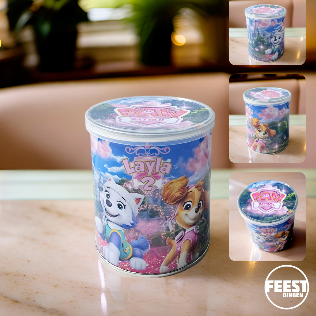 Zelf maken  - Pringles 40 gram - Paw Patrol - Roze