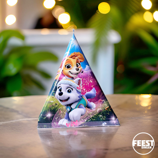 Zelf maken - Snoep pyramides - Paw patrol - Roze