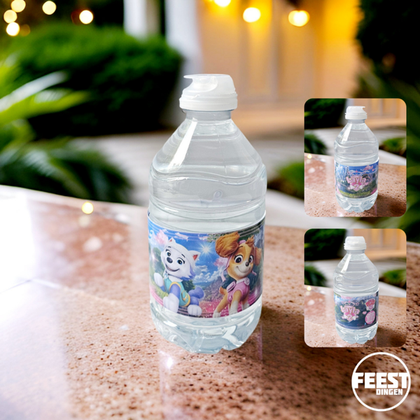Zelf maken  - Waterfles label 33 cl  - Paw Patrol - Roze