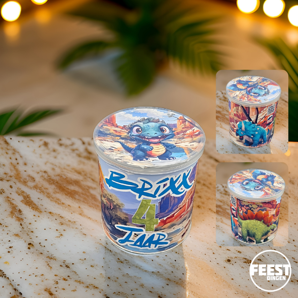 Zelf maken  - Pringles 40 gram - Dinosaurus