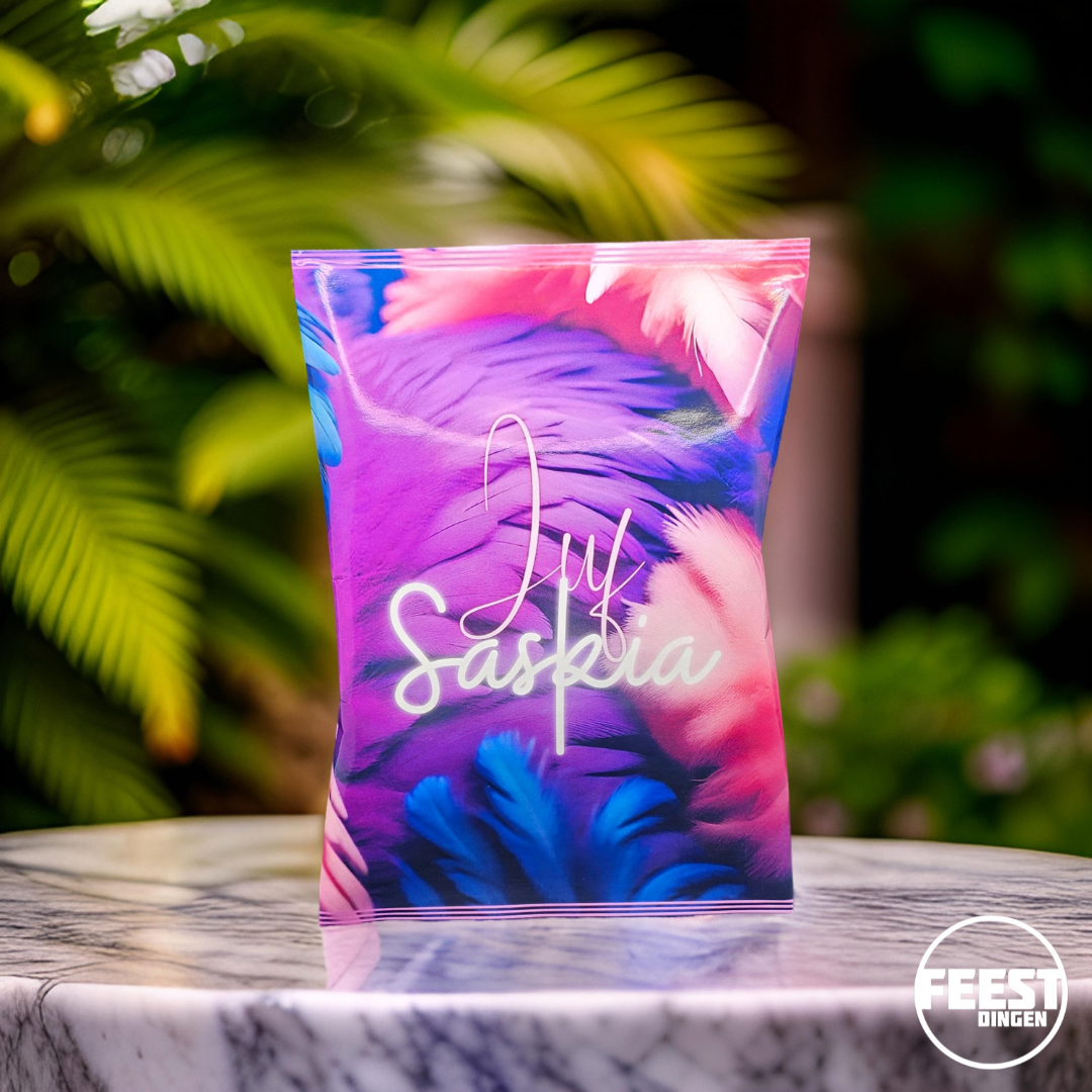 Kant & klaar - Chips zakjes - Purple Feathers