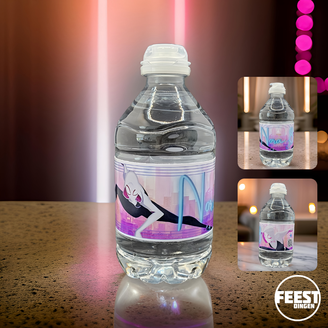 Zelf maken  - Waterfles label 33 cl  - Spider Gwen