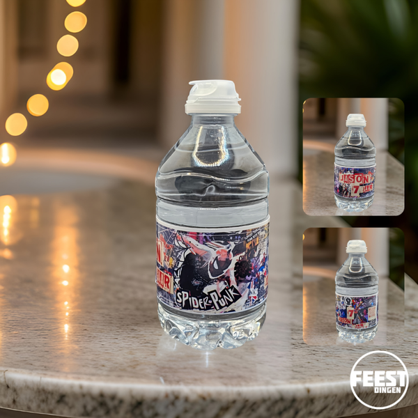 Zelf maken  - Waterfles label 33 cl  - Spider punk