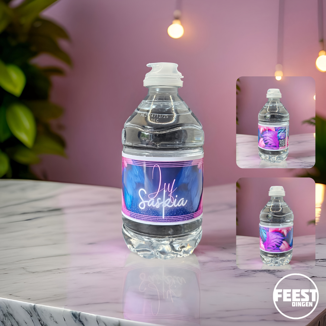 Kant & klaar - Waterfles 33 cl - Purple Feathers