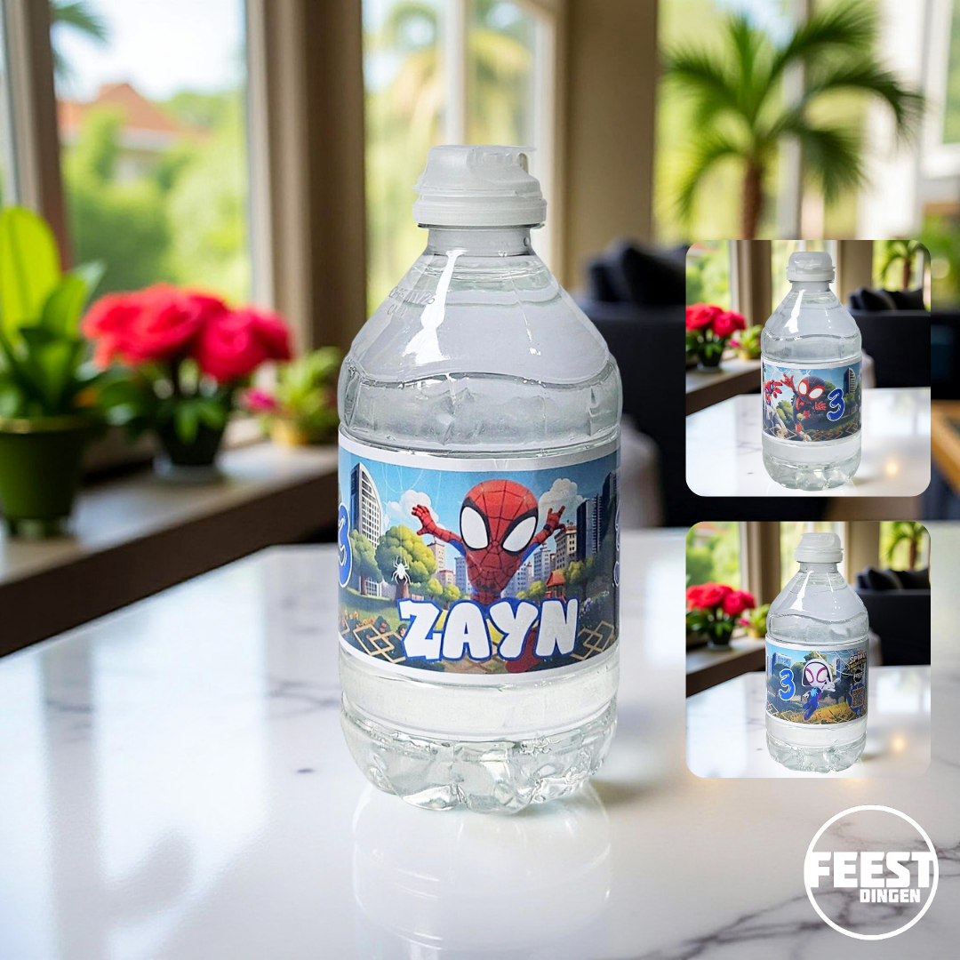 Zelf maken  - Waterfles label 33 cl  - Spidey And His Amazing Friends