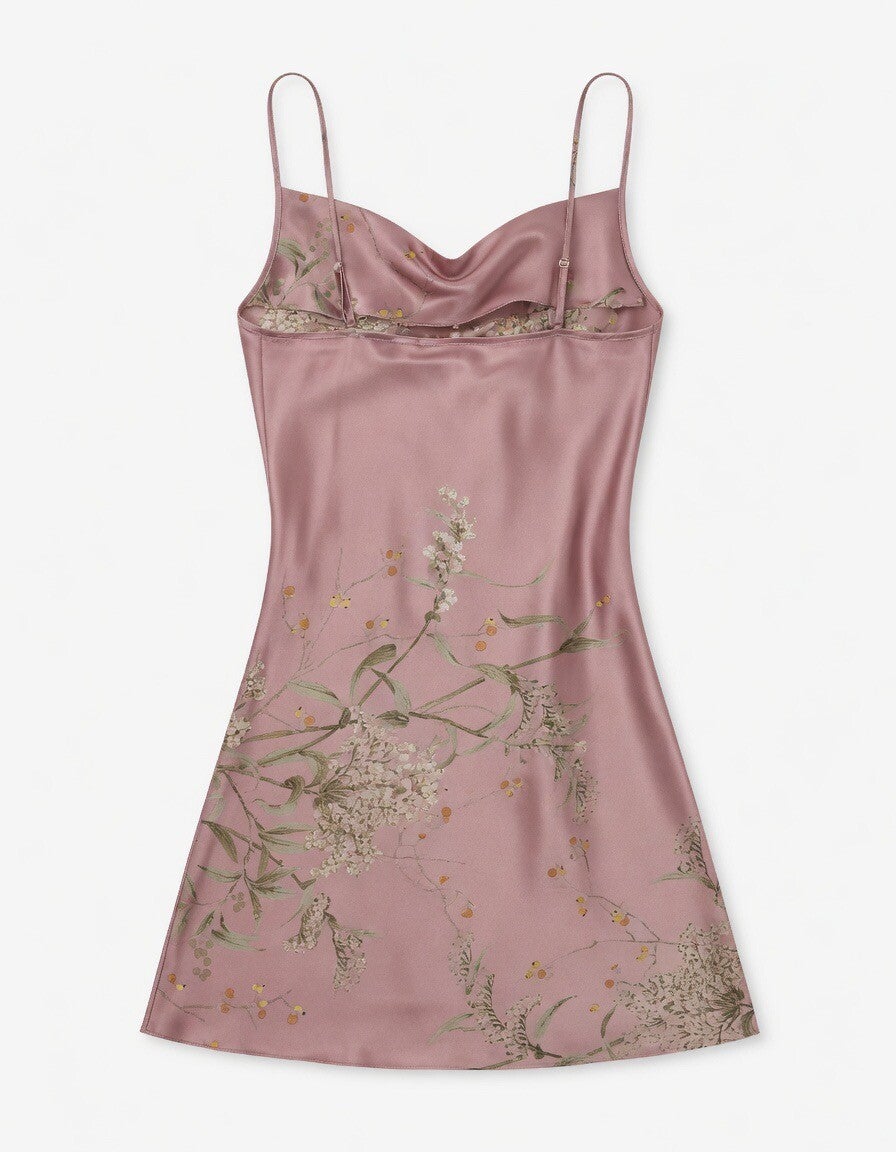 Pink Floral Japanese Print Night Gown