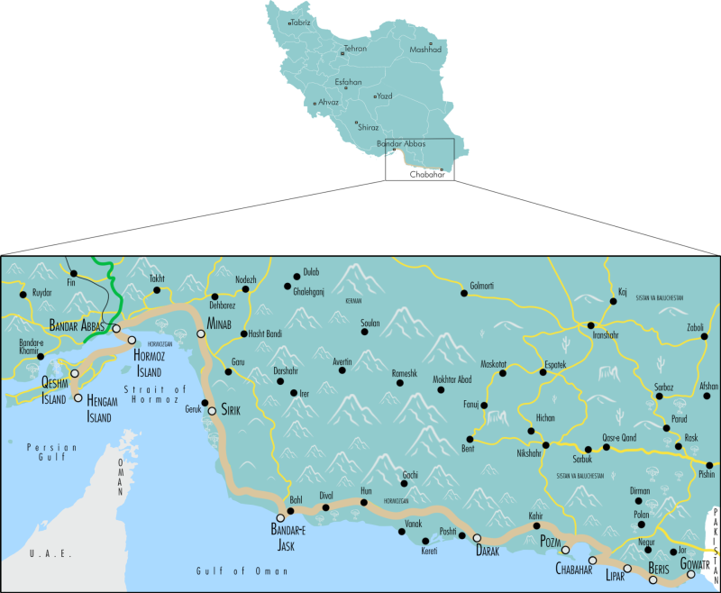 Map of South Iran